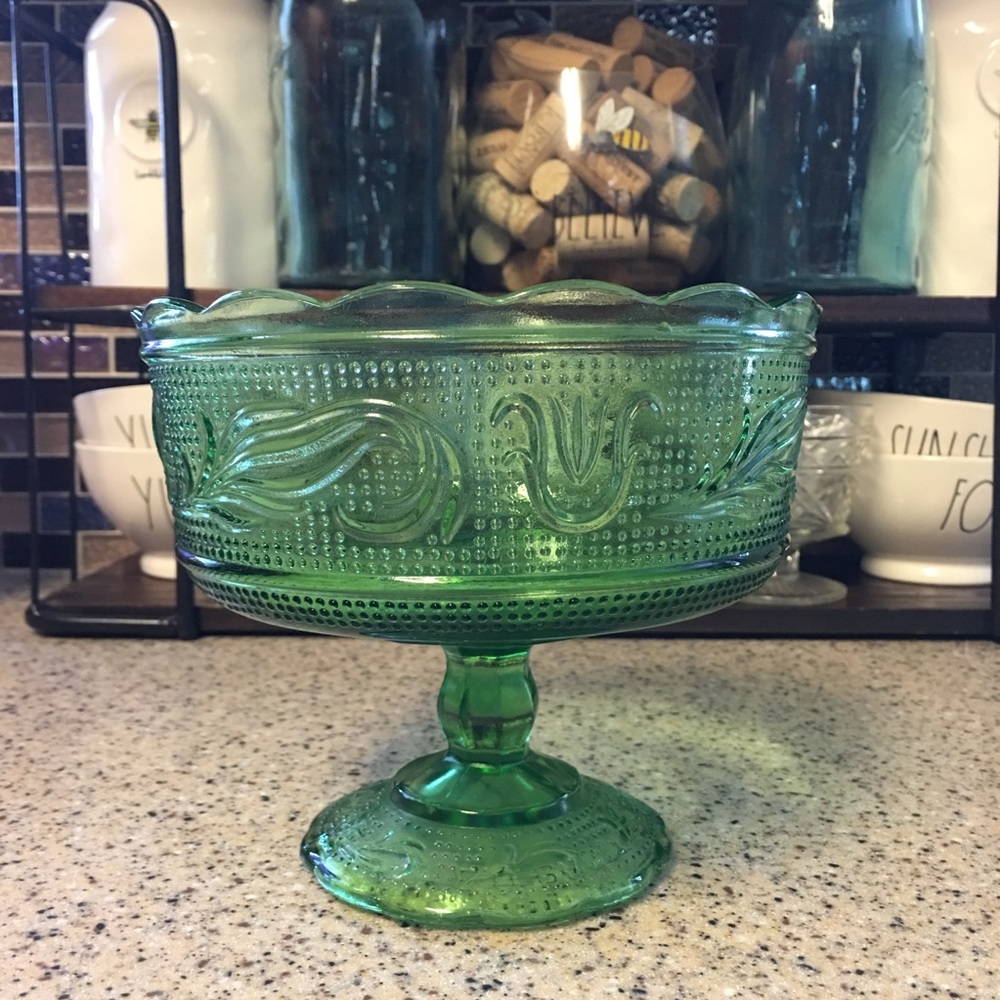 Vintage Green Candy Dish (Glass)